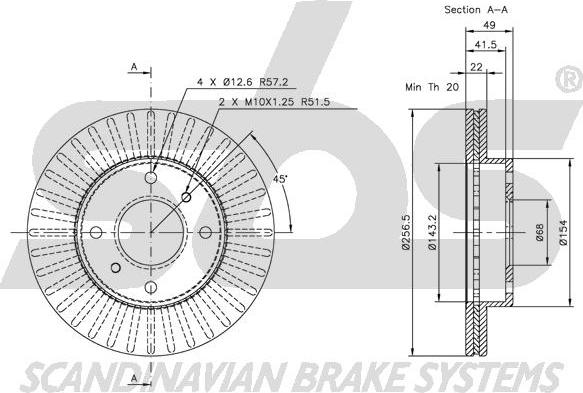 SBS 1815202231 - Bremžu diski autospares.lv