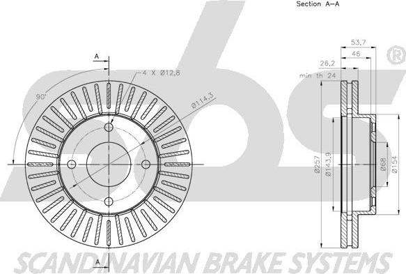 SBS 1815312279 - Bremžu diski autospares.lv