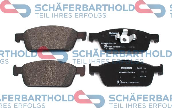 Schferbarthold 941 06 502 01 11 - Тормозные колодки, дисковые, комплект www.autospares.lv