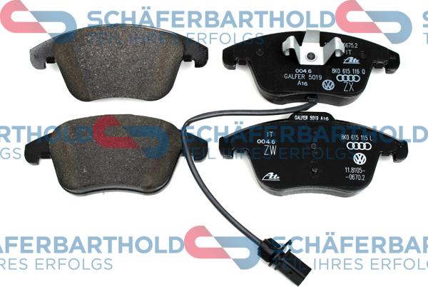 Schferbarthold 315 04 109 01 11 - Тормозные колодки, дисковые, комплект www.autospares.lv