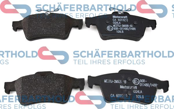 Schferbarthold 315 06 262 01 11 - Тормозные колодки, дисковые, комплект www.autospares.lv