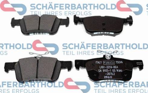 Schferbarthold 315 06 218 01 11 - Тормозные колодки, дисковые, комплект www.autospares.lv