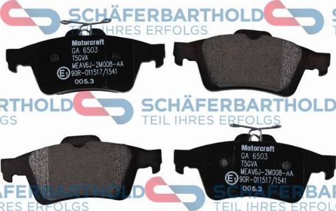 Schferbarthold 315 06 278 01 11 - Тормозные колодки, дисковые, комплект www.autospares.lv