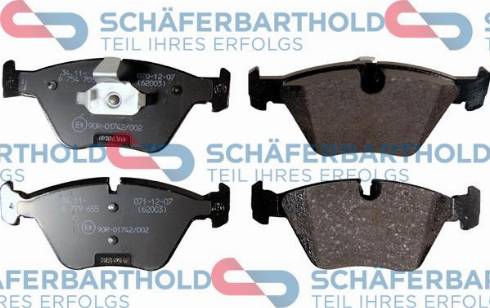 Schferbarthold 315 02 137 01 11 - Тормозные колодки, дисковые, комплект www.autospares.lv