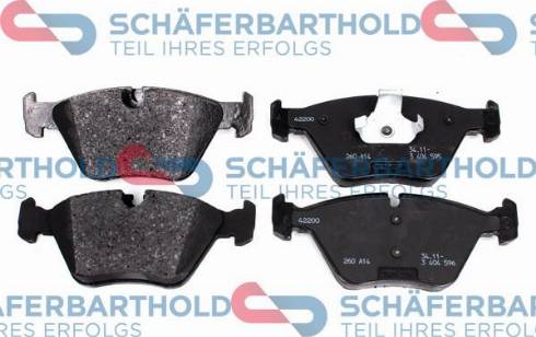 Schferbarthold 315 02 396 01 11 - Brake Pad Set, disc brake www.autospares.lv