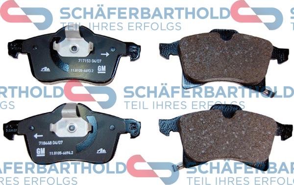 Schferbarthold 315 16 195 01 11 - Тормозные колодки, дисковые, комплект www.autospares.lv