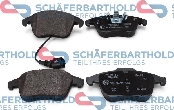 Schferbarthold 315 18 142 01 11 - Тормозные колодки, дисковые, комплект www.autospares.lv