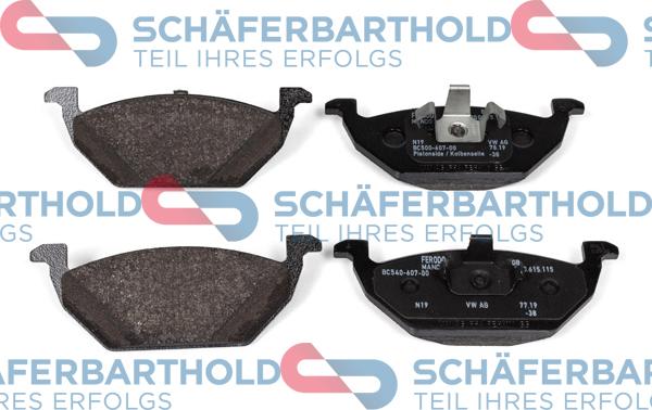 Schferbarthold 315 18 115 01 11 - Тормозные колодки, дисковые, комплект www.autospares.lv