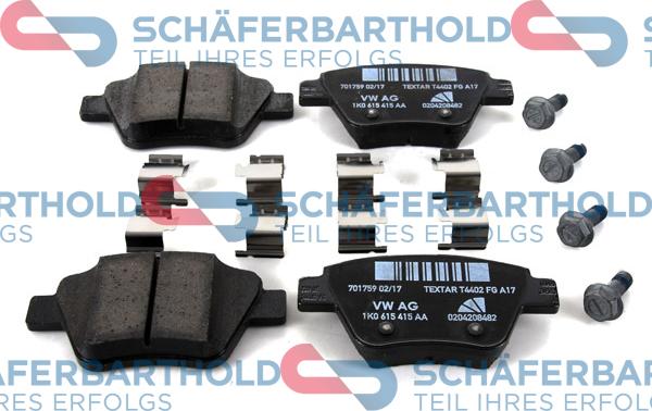 Schferbarthold 315 18 202 01 11 - Тормозные колодки, дисковые, комплект www.autospares.lv