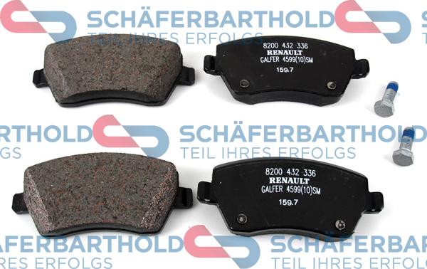 Schferbarthold 315 28 267 01 11 - Тормозные колодки, дисковые, комплект www.autospares.lv