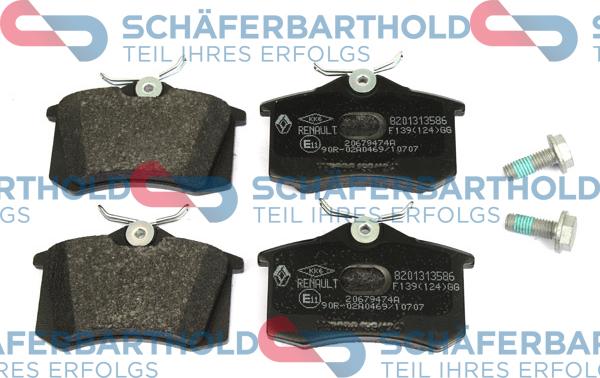 Schferbarthold 315 28 228 01 11 - Тормозные колодки, дисковые, комплект www.autospares.lv