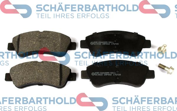 Schferbarthold 315 27 072 01 11 - Тормозные колодки, дисковые, комплект www.autospares.lv