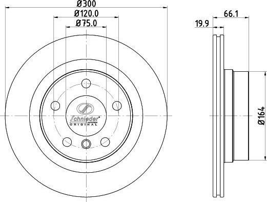 SCHNIEDER AUTOTECH BMS55.00328 - Bremžu diski autospares.lv