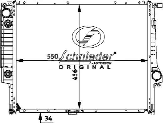 SCHNIEDER AUTOTECH BMS33.00001 - Radiators, Motora dzesēšanas sistēma www.autospares.lv