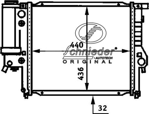 SCHNIEDER AUTOTECH BMS33.00003 - Radiators, Motora dzesēšanas sistēma www.autospares.lv