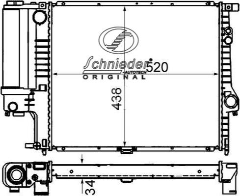 SCHNIEDER AUTOTECH BMS33.00019 - Radiators, Motora dzesēšanas sistēma www.autospares.lv