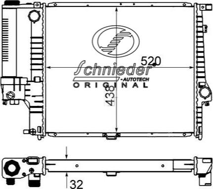 SCHNIEDER AUTOTECH BMS33.00010 - Radiators, Motora dzesēšanas sistēma www.autospares.lv