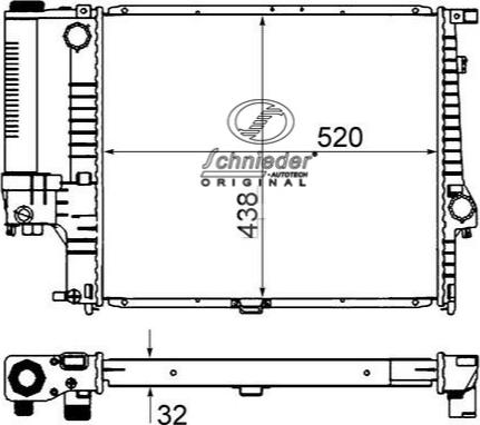 SCHNIEDER AUTOTECH BMS33.00011 - Radiators, Motora dzesēšanas sistēma www.autospares.lv