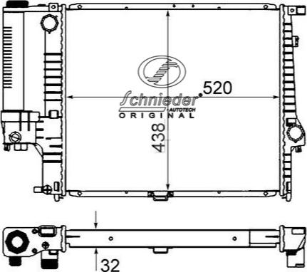 SCHNIEDER AUTOTECH BMS33.00012 - Radiators, Motora dzesēšanas sistēma www.autospares.lv