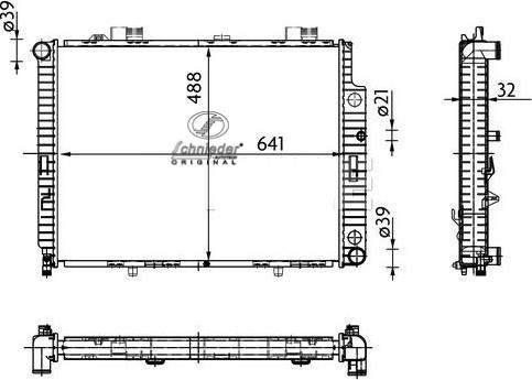 SCHNIEDER AUTOTECH BZS33.00046 - Radiator, engine cooling www.autospares.lv