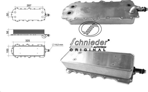 SCHNIEDER AUTOTECH JRS62.00038 - Eļļas radiators, Motoreļļa www.autospares.lv