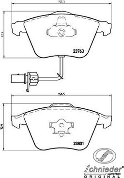 SCHNIEDER AUTOTECH SBP009-201 - Bremžu uzliku kompl., Disku bremzes autospares.lv