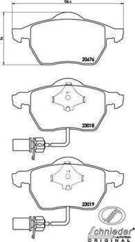 SCHNIEDER AUTOTECH SBP008-411 - Brake Pad Set, disc brake www.autospares.lv