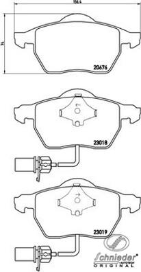 SCHNIEDER AUTOTECH SBP008-531 - Brake Pad Set, disc brake www.autospares.lv