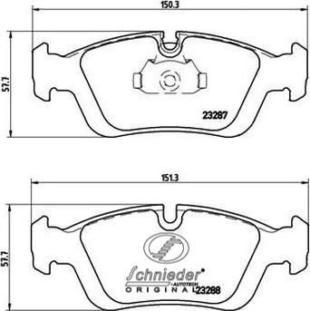 SCHNIEDER AUTOTECH SBP008-741 - Тормозные колодки, дисковые, комплект www.autospares.lv