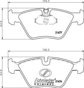 SCHNIEDER AUTOTECH SBP007-961 - Тормозные колодки, дисковые, комплект www.autospares.lv