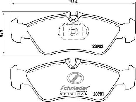 SCHNIEDER AUTOTECH SBP014-401 - Тормозные колодки, дисковые, комплект www.autospares.lv