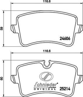 SCHNIEDER AUTOTECH SBP016-011 - Bremžu uzliku kompl., Disku bremzes www.autospares.lv