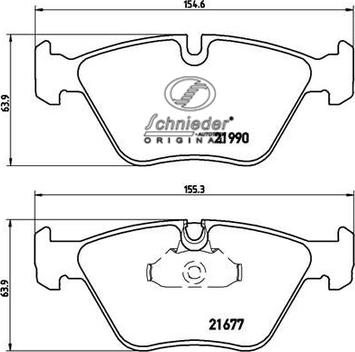 SCHNIEDER AUTOTECH SBP010-711 - Тормозные колодки, дисковые, комплект www.autospares.lv