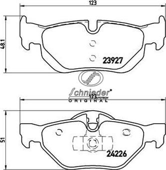 SCHNIEDER AUTOTECH SBP011-301 - Brake Pad Set, disc brake www.autospares.lv