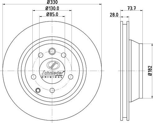 SCHNIEDER AUTOTECH VAS55.00294 - Bremžu diski autospares.lv