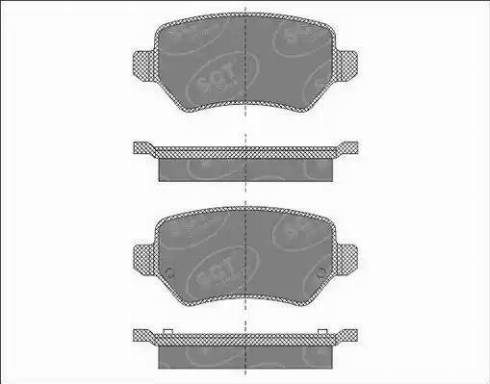 SCT-MANNOL SP 494 PR - Brake Pad Set, disc brake www.autospares.lv