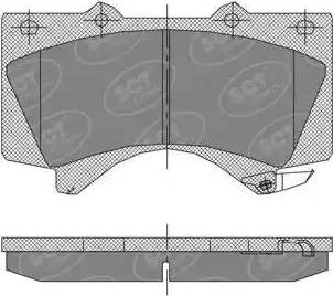 SCT-MANNOL SP 400 PR - Brake Pad Set, disc brake www.autospares.lv