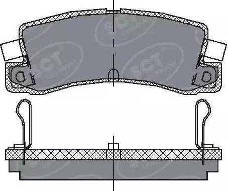 SCT-MANNOL SP 106 PR - Brake Pad Set, disc brake www.autospares.lv