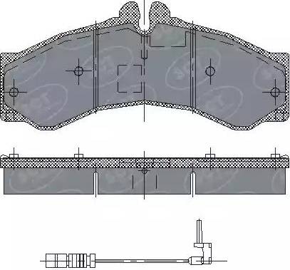 SCT-MANNOL SP 132 PR - Тормозные колодки, дисковые, комплект www.autospares.lv