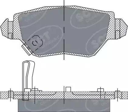 SCT-MANNOL SP 242 PR - Bremžu uzliku kompl., Disku bremzes autospares.lv