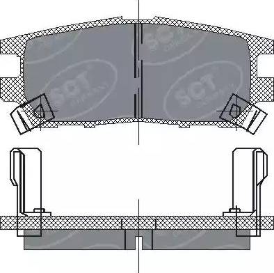 SCT-MANNOL SP 202 PR - Тормозные колодки, дисковые, комплект www.autospares.lv