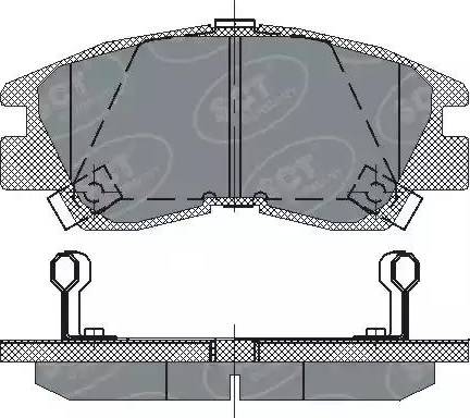 SCT-MANNOL SP 222 PR - Тормозные колодки, дисковые, комплект www.autospares.lv