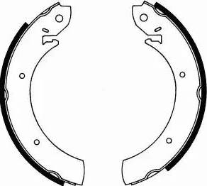 SCT-MANNOL SS 533 - Brake Shoe Set, parking brake www.autospares.lv