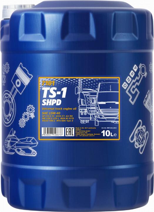 SCT-MANNOL TS-1 SHPD 15W-40 - Motoreļļa www.autospares.lv