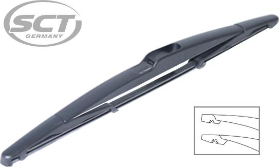 SCT-MANNOL 9486 REAR WIPER - Stikla tīrītāja slotiņa autospares.lv