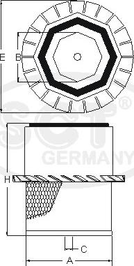 SCT-MANNOL SB 937 - Gaisa filtrs www.autospares.lv