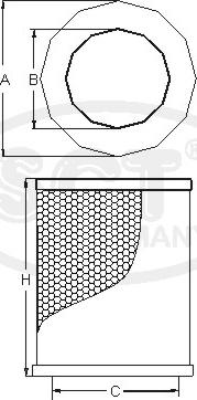 SCT-MANNOL SB 3155 - Воздушный фильтр, двигатель www.autospares.lv