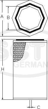 SCT-MANNOL SB 3186 - Gaisa filtrs www.autospares.lv