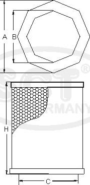 SCT-MANNOL SB 3142 - Gaisa filtrs www.autospares.lv