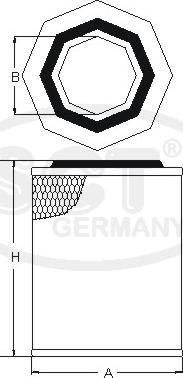 SCT-MANNOL SB 3151 - Gaisa filtrs www.autospares.lv